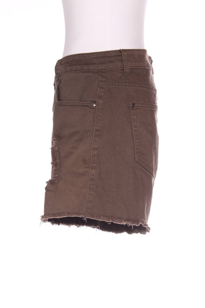 CITY CHIC - Distressed stretch denim shorts - Khaki! 14