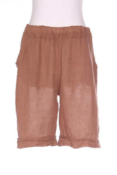 MADE IN ITALY (ITA) Chocolate linen short! 14