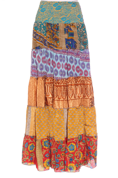3rd Eye - Silk recycled sari skirt! 10-14