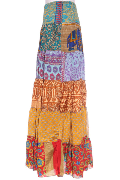 3rd Eye - Silk recycled sari skirt! 10-14