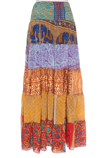 3rd Eye - Silk recycled sari skirt! 10-14