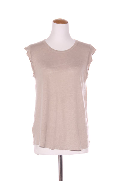 COUNTRY ROAD - Oatmeal linen cap sleeve tank! 12