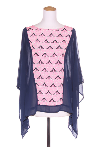 CHARLO "Kolby" swing top - Navy/pink! 12