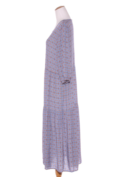 FOIL - Lilac print tiered viscose dress! 12