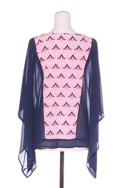 CHARLO "Kolby" swing top - Navy/pink! 12