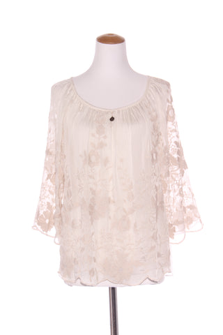 Made in Italy - Embroidered silk lined top! 14