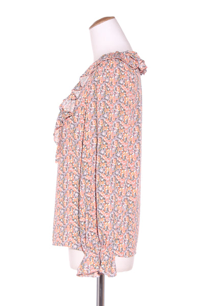 CHARLO - Floral ruffle detail blouse! 6-8