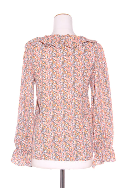 CHARLO - Floral ruffle detail blouse! 6-8