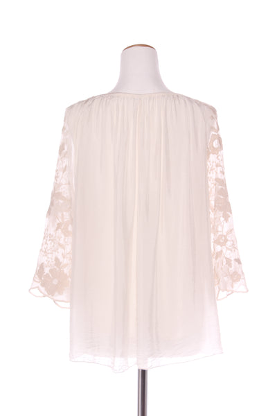 Made in Italy - Embroidered silk lined top! 14