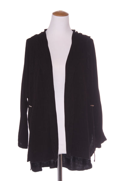 SASS - Linen blend hooded jacket with drawstring! 12-14
