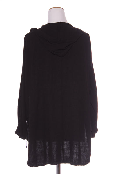 SASS - Linen blend hooded jacket with drawstring! 12-14