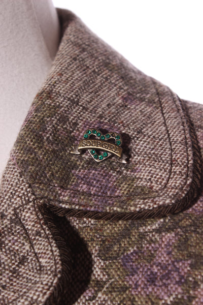 SOUP - Floral plaid crop jacket! 6-8