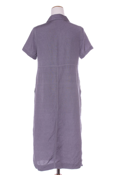 REGATTA - Linen blend midi shirt dress - Denim blue! 10