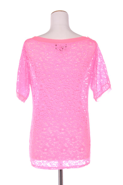 AUGUSTINE - Neon pink lace top! 8-10