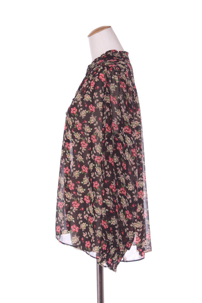 JET BLONDE - Ruffle collar floral blouse! 16