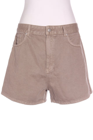 GLASSONS (BN) "High rise A line" Smokey taupe denim shorts! 14
