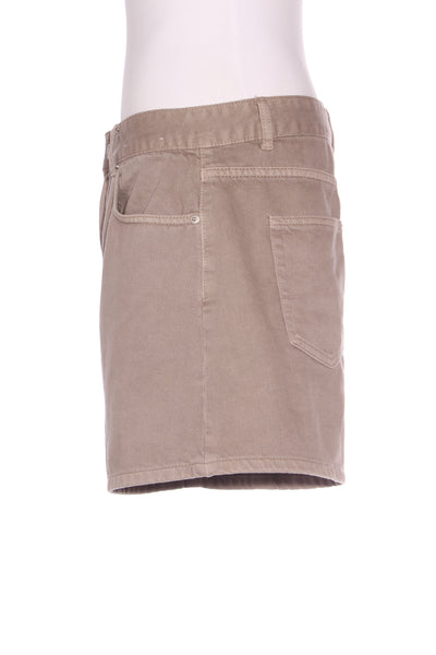 GLASSONS (BN) "High rise A line" Smokey taupe denim shorts! 14