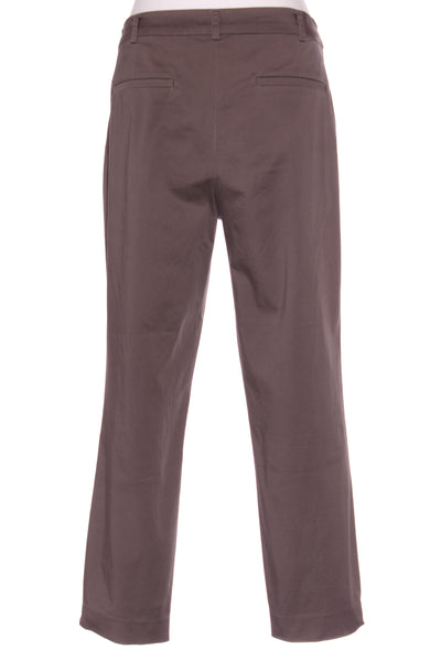 JACQUI.E - 7/8th slim cotton pant - Brown! 14