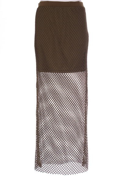 BEYOND HER (BN) "Ruby mesh" khaki top + skirt set! 8-10