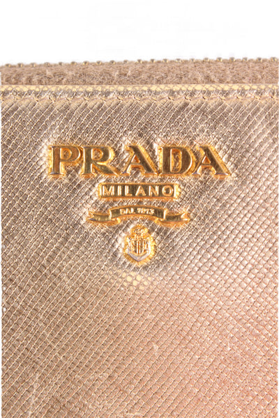 PRADA - Saffiano Metal Platino"  leather wallet!