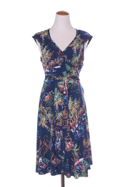 LEONA EDMISTON "Stella" holiday print wrap dress! 14