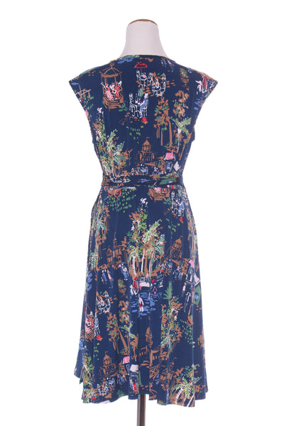 LEONA EDMISTON "Stella" holiday print wrap dress! 14