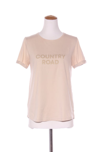 COUNTRY ROAD - Velvet logo tee - Creamy beige! 8-10