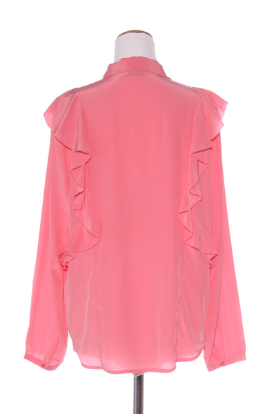 MARCS (LN) "Get Away Silk" Blouse with Elegant Ruffle Detailing! 14