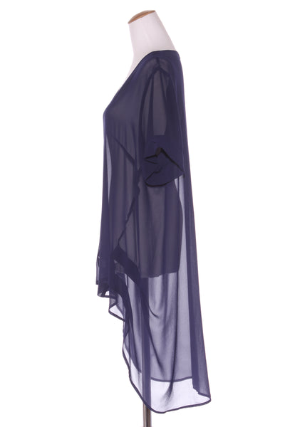 OBI (NZ) Navy pintuck detail hi-low top! 18