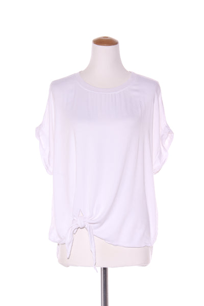 EMERGE - Rib trim viscose tie front top! 16