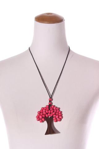 Wooden tree pendant necklace!