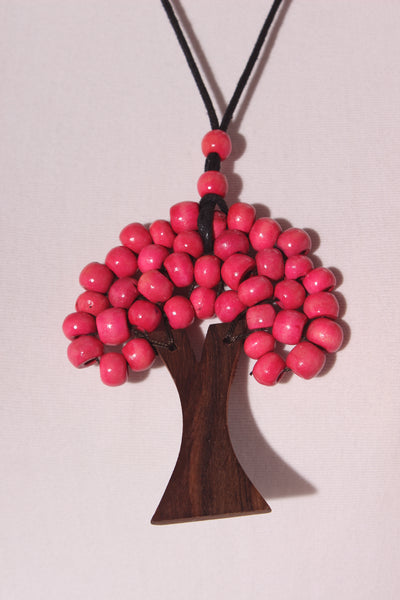 Wooden tree pendant necklace!