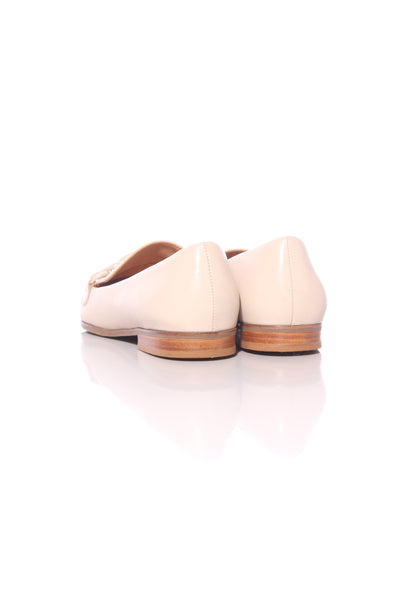 ZIERA - Chain detail leather loafer - Almond! 40