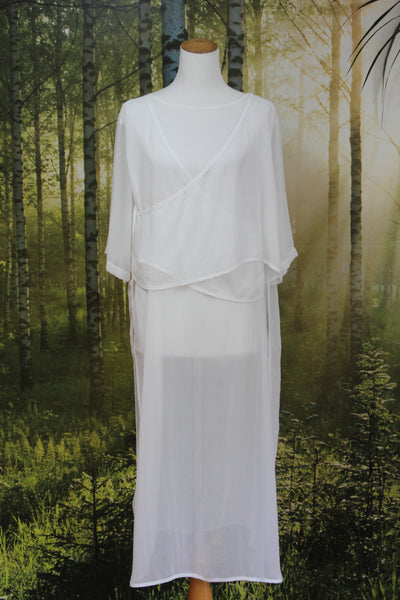 BLANK SPACE (NZ) Hazel tabard - White chiffon! 18
