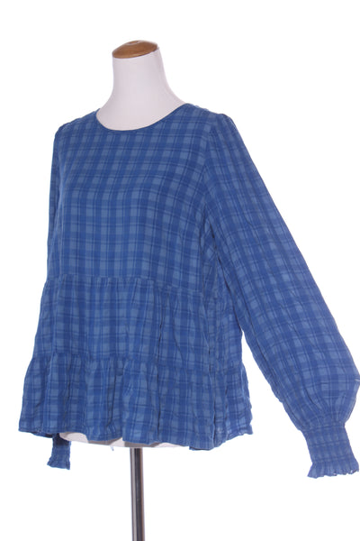 WHISTLE - Shirred cuff top - Blue check! 16