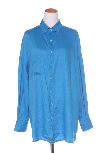 REBECCA O (NZ) Eva overzied linen tunic shirt! 12-14