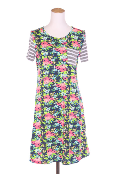 WHITE CHALK (LN) Floral + stripe tee dress! 8