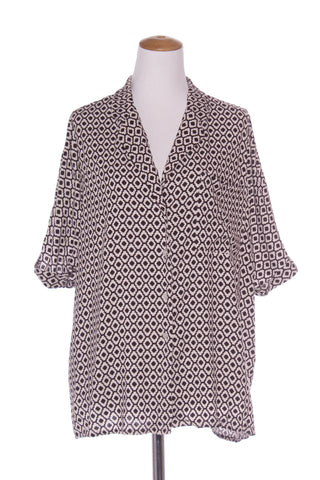 NO BRAND - Moroccan geo print shirt! 16-18