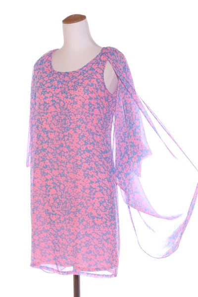 AUGUSTINE (LN) Cape sleeve shift dress - Floral! 10