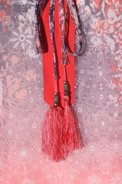 SCOPE - Tangerine print chiffon over dress! 16