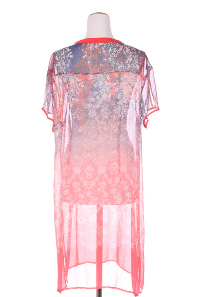 SCOPE - Tangerine print chiffon over dress! 16