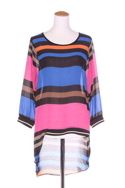 CHARLO - Stripe chiffon hi low top! 12