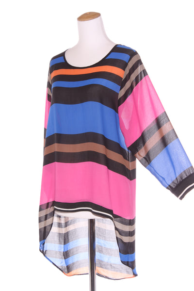 CHARLO - Stripe chiffon hi low top! 12