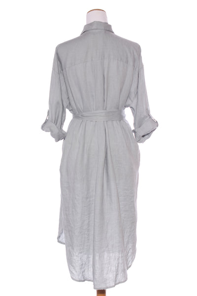 DECJUBA - D-LUXE (LN) Sage linen shirt dress! 12