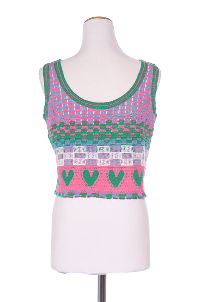 NO BRAND - Crochet heart crop tank! 12-14