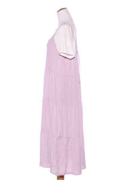 MINERAL - White tee lilac tiered midi dress! 18