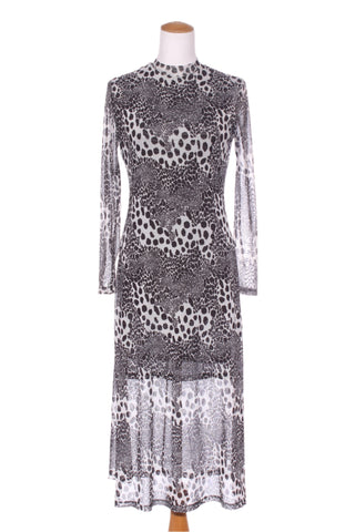KAREN WALKER - Stretch mesh midi dress - Leopard! 10