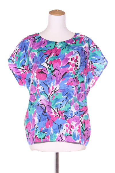 Vintage style painted floral top! 10-12