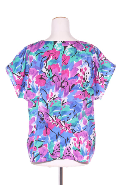 Vintage style painted floral top! 10-12