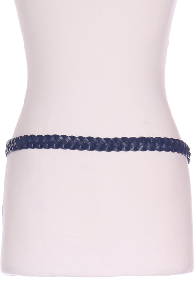 KATHRYN WILSON - Braided leather belt - Navy! S